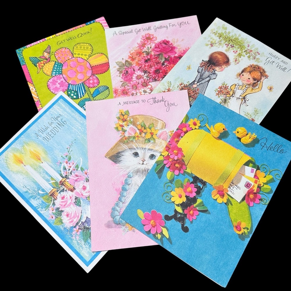 Vintage Metropolitan Greetings Card Lot 12pc Unused Birthday Wedding Get Well